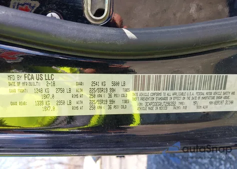 2018 Dodge Journey Gt Awd z USA, uszkodzony, nr VIN 3C4PDDEG0JT296352